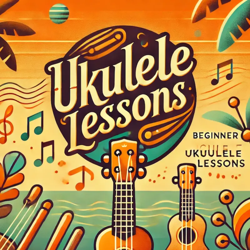 Ukulele lessons in Brighton MI student playing ukulele at Brighton Music Academy